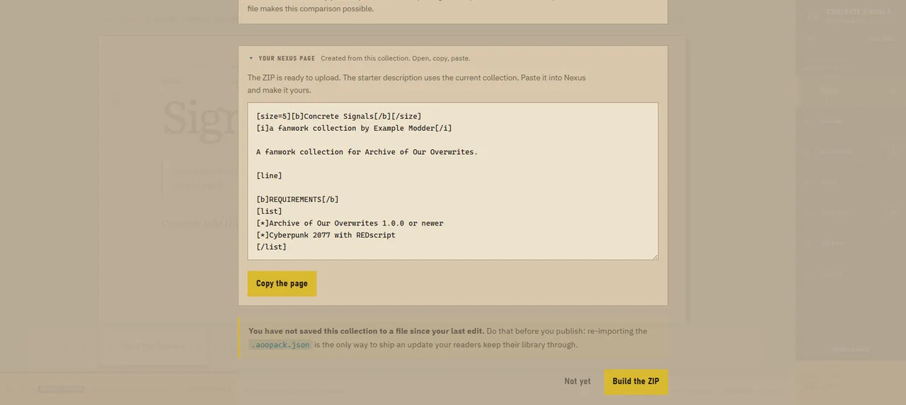 Validation passes. Your Nexus mod page is written for you.